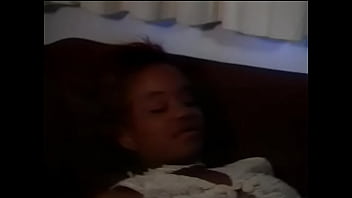 Young black beauty with flaming auburn hair in sexual lingerie Sinnamon enjoys being driven at Hershey highway and getting her mouth creamed