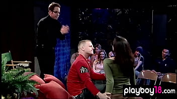 Guys totally busted at acting seminar by busty babes Andrea and Mary Carey