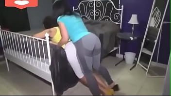 Lesbian ass humping in leggings