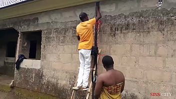 HE CAME FOR ELECTRICAL WIRING IN MY NEW HOUSE, I COULD'_NT RESIST TO FUCK HIM OUTDOOR