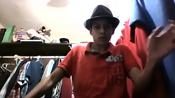 Brunnette hot guy striptease