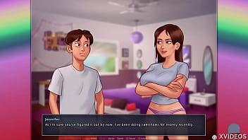 SUMMERTIME SAGA #14 &bull_ A big dick between the hot redheads big tits