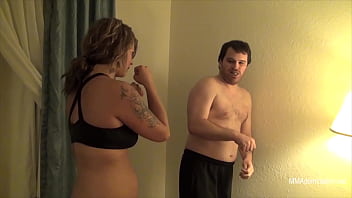 Amber Black bare knuckle beat up fat guy