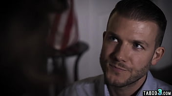 Teen wife Evelyn Claire protecting husbands career on a big dick