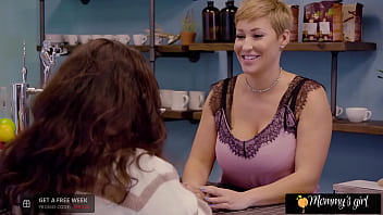 Sexy College Babe Fucks Stepmom At Work