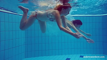 Czech and Balkan babe Marusia and Melisa Darkova underwater