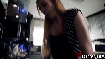 Aiden Ashley broke down in the kitchen when she learned that her lover cheated on her, she started making out with Maya Woulfe and wants to get even with her lover.