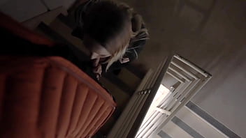 Couple Caught Fucking, Risky BJ and Creampie