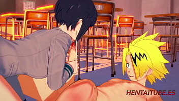 Boku No Hero Hentai  - Jiro Kyoka &amp_ Kaminari Denki Sex at Classroom Handjob, Blowjob, Boobjob &amp_ Fucked 1/2