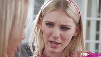 Perfect Blonde Melody Marks Seduces Busty Next-Door Neighbor Rachael Cavalli with Stepdad GP1772