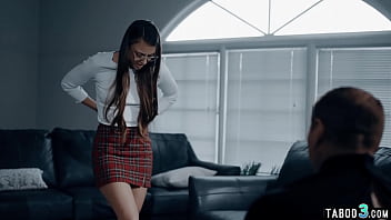 Priest convinces shy teen Gia Derza to give up her anal virginity