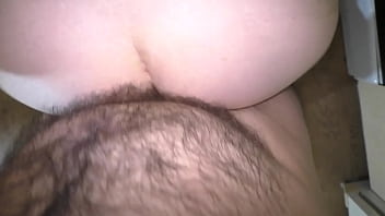 Mature milf has anal sex with her stepson in the kitchen and makes a blowjob