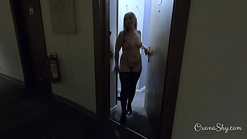 Caught naked in the hotel hallway