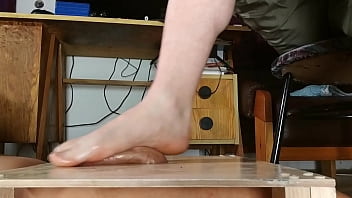 Big cumshot with male bare feet footjob HD