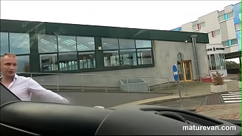 Chubby granny picks up young cock at MatureVan