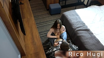 Guy after the first date offers a hot brunette to have sex with him, and shoot it on video