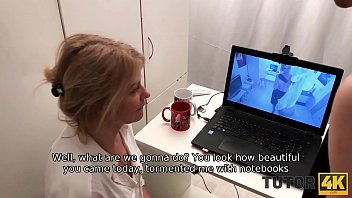 TUTOR4K. Boy profusely played with nice teachers mouth and drilled cunt