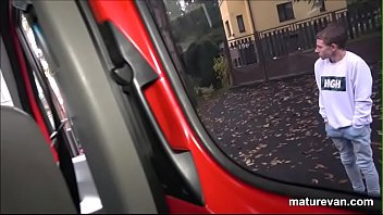 Two grannies share a cock in the MatureVan