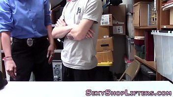 Real blonde mall cop with big tits