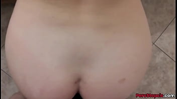 Blonde Stepsister, Katie Kush fucked by Stepbrother in family bathroom with his Halloween costume