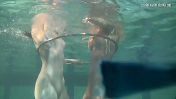 Underwater acrobatics lesbians Irina Barna and Anna Feher