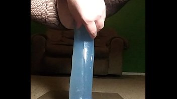 Twink fucks big dildo