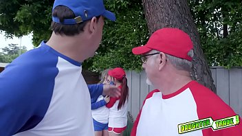 Pervy swapping stepdaughters and eating their clits