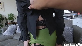 Stepson gets his big cock sucked by his hot before the interview