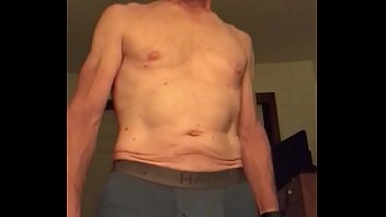 Older straight guy flaunts