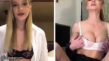 GIRLSWAY Kenna James And Her Boss Masturbate Remotely During The Quarantine