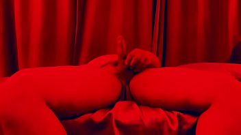 Fat guy jacking off with cumshot