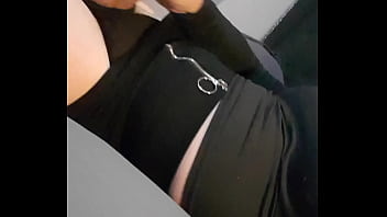 Sissy CD strokes throbbing cock, vanessa kells