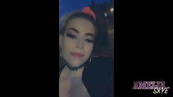 Teen Cheats in Public then Gets Big Creampie from BF Amelia Skye
