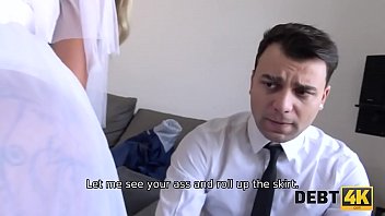 DEBT4k. Magnificent Victoria Pure has wonderful sex with debt agent
