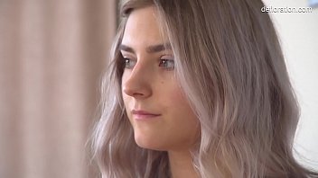 Russian cute babe Tieny masturbates her tight pussy