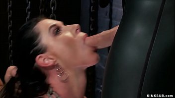 Milf slave is made to fuck big dick