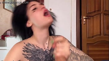 Brunette Received Sweet Cock for her Birthday and Blowjob