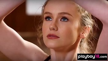 Amazing ukranian babe with huge tits prefers naked yoga