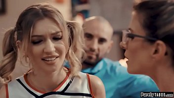 Coach and husband fuck teen cheerleader
