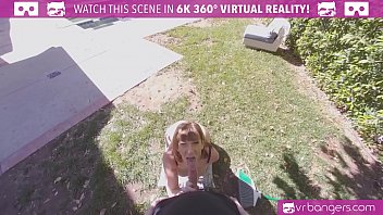 VR BANGERS Sexy Brunette Cougar Fucks Young Gardener