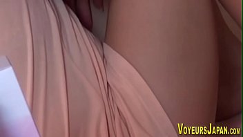 Solo japanese babe toys her pussy