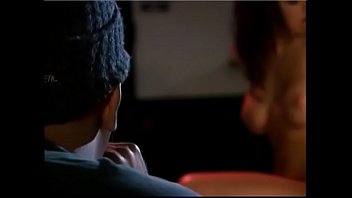 Two whores lick each other pussies on stage, then one of them sucks a big fat cock from a guy and gets fucked