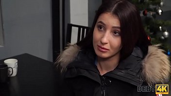 Debt4k. Lassie has sex with collector because has no money for debt