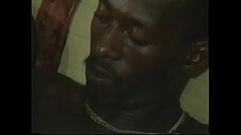 Queer ebony stud got his pucker hole boned and mouth spiffed up with banana yougurt