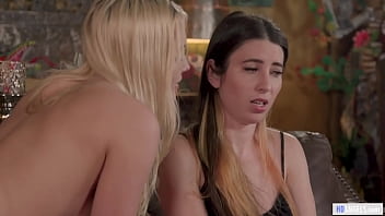 Funny Blonde Babe Seduces Her Lesbian Roommate