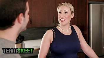 MILF Ryan Keely licks stepsons cock from balls to tip to ensure she is the only woman on his mind