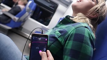 REMOTE CONTROL MY ORGASM IN THE TRAIN