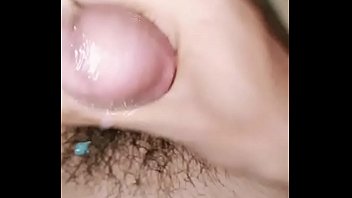 Shemale cum twice from sounding and vibrating her cock