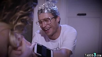 Nerd guy fucks a busty astronaut who returns the favor