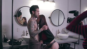 Aidra Fox Invades Small Hands In The Bathroom